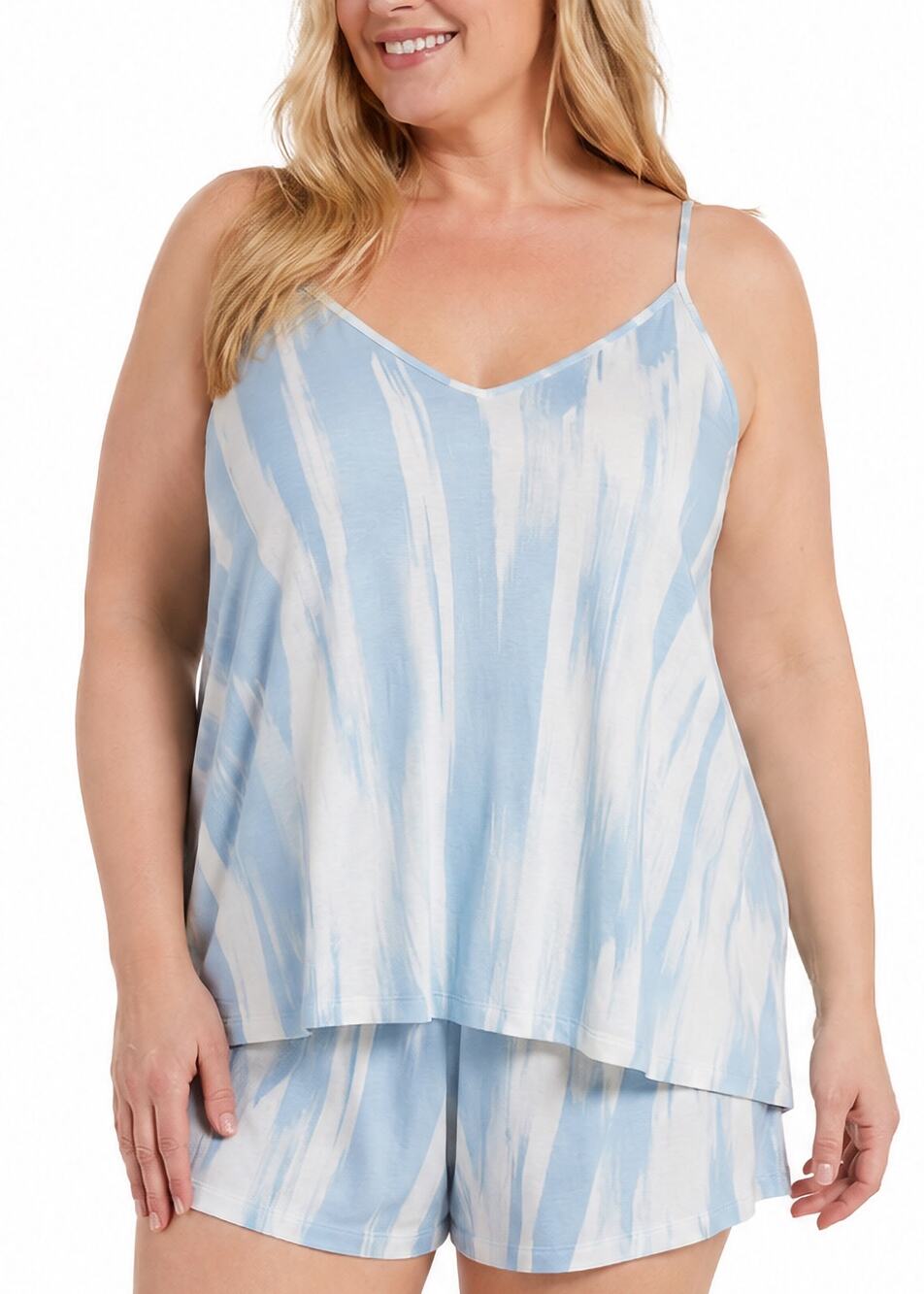 Athleta Nighttime Bliss Cami 2X Blue White Brushstroke TENCEL NWT Sleep Top